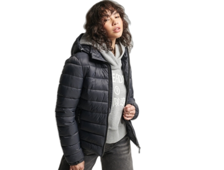 Abrigo para Mujer SUPERDRY (2XS - Poliéster - Gris)