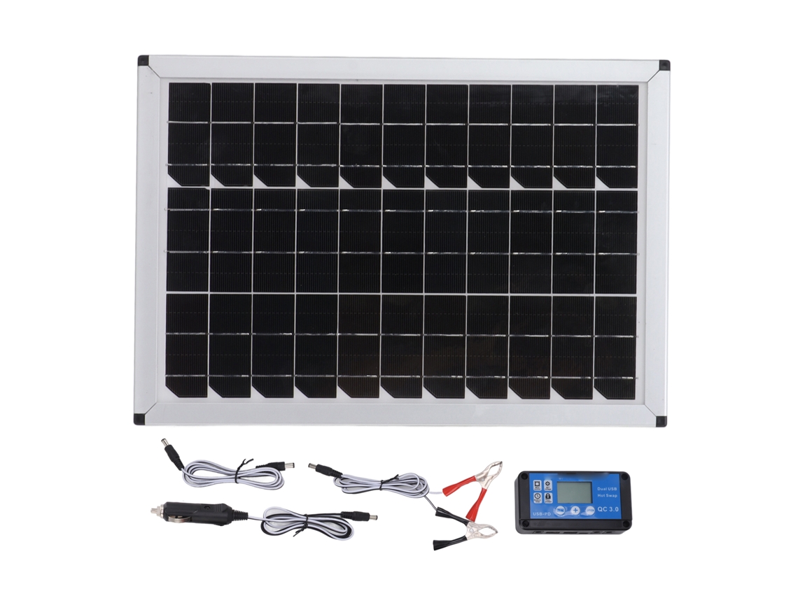 Kit Portátil De Panel Solar Monocristalino De 100 W Y 18 V Para Automóviles, Barcos, Aviones, Agricultura Y Turismo.