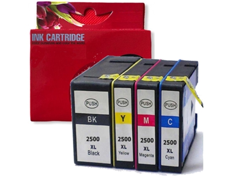 Pack 4 Cartuchos de Tinta Compatibles Canon PGI2500XL 9254B001 9265B001 9266B001 9267B001
