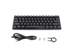 Teclado Mecânico Gamer Com 61 Teclas Interruptor Azul Iluminação Rgb Cabo Separado Wired Para Games E Escritório