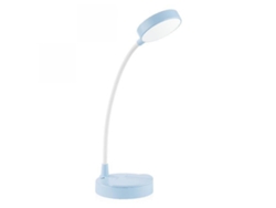 Lámpara de mesa LED Espejo de composición Lámpara LED USB Folleto para estudiantes Luz de lectura Protección para los ojos Soporte para teléfono móvil Dormitorio en casa Luminoso (Azul)