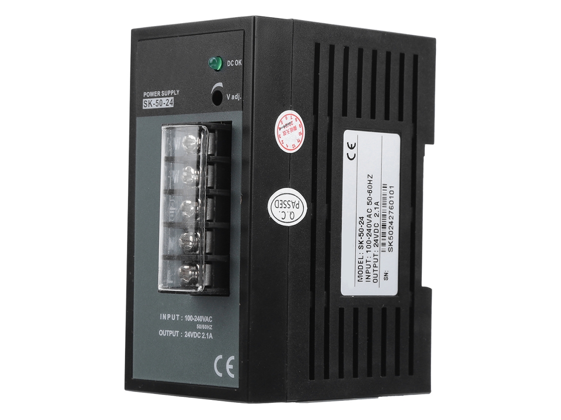 Mini Fuente De Alimentación Conmutada Para Carril Din Sk5024 Ac100-240v 50w 24v 2.1a