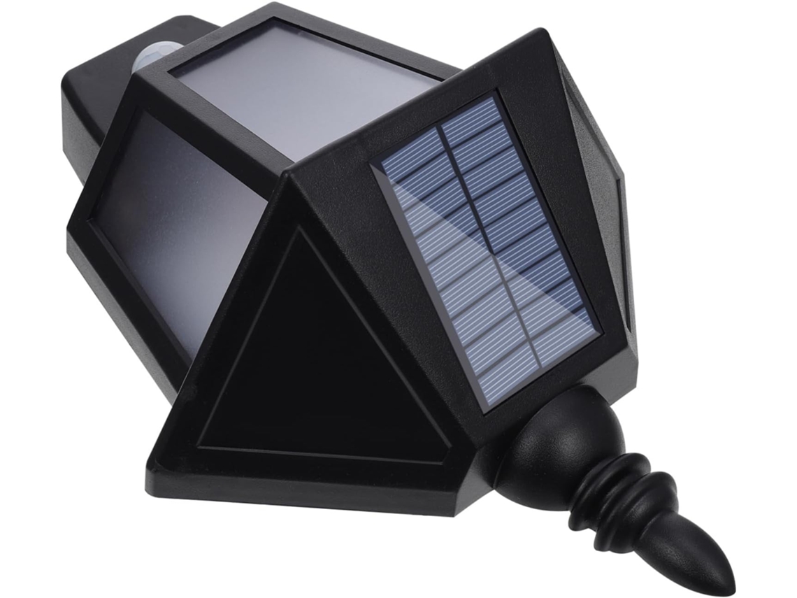 Lámpara De Pared Solar Led Con Sensor De Movimiento, Llama Negra Decorativa, Resistente Al Agua Para Iluminación.