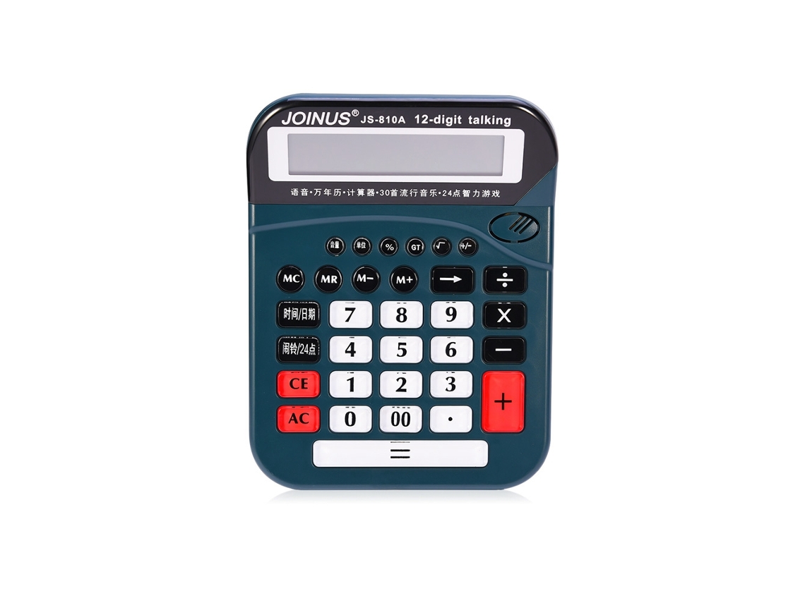 Calculadora electrónica (cálculos básicos, alarma y calendario)