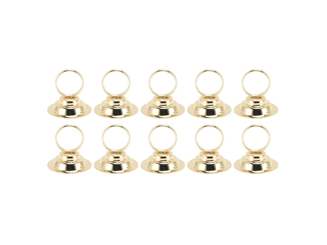 10pcs Portavasos De Mesa Portatarjetas De Metal Para Bodas Fiestas Oro