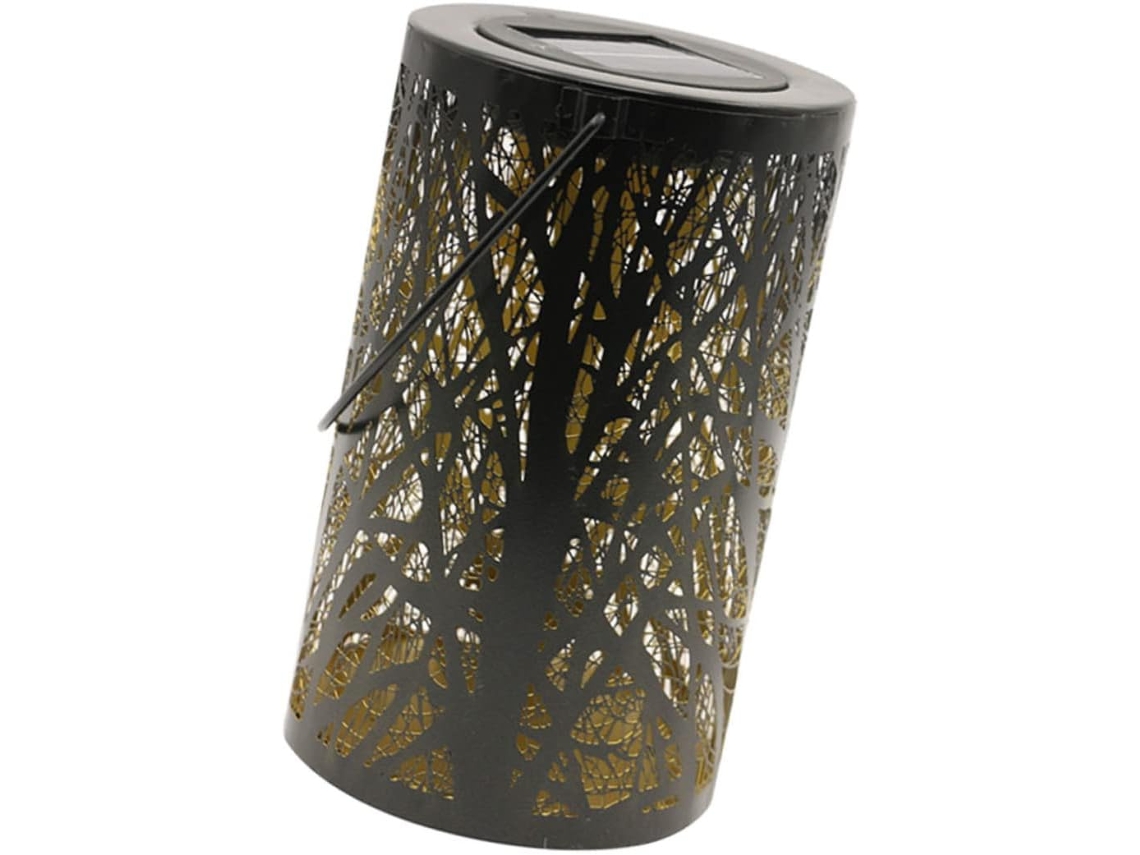 Lámpara Solar Led Para Jardín, Iluminación Decorativa Exterior, Foco Negro.