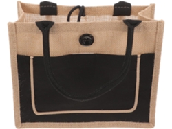 Bolsa De Mano De Yute Impermeable Con Asa, Bolsa Grande Reutilizable Multiusos Para Compras Y Viajes.