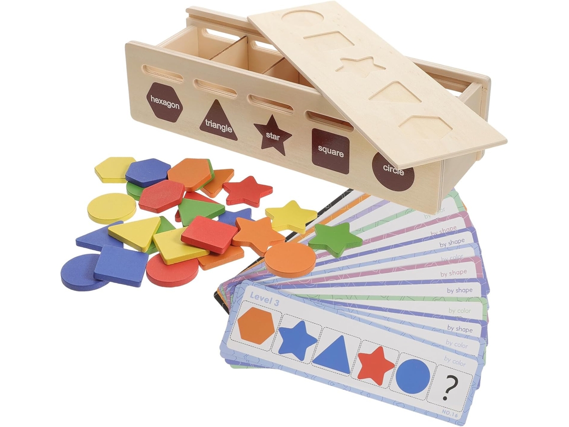 Caja clasificadora de formas de madera divertida para niños y niñas - Desarrollo sensorial y educativo - CHABERLU