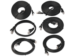 Cable De Parche De Red (transmisión De Alta Velocidad, Conexión Estable) Cable Ethernet Plano Cat6 Negro Yuexinghui, Par Trenzado Plano Cat6, Producto Terminado De Cobre Puro Rj45