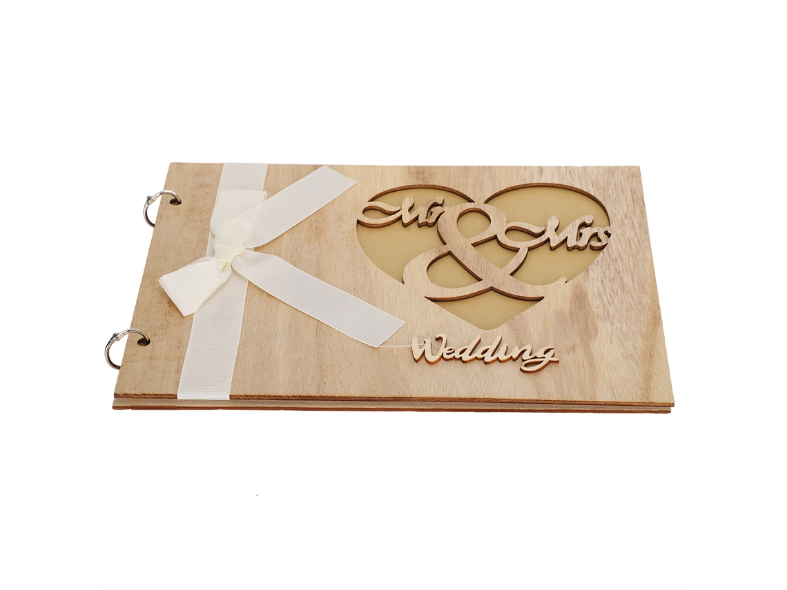 Álbum de madera para invitados de boda
