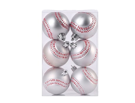 Bolas de Navidad de fútbol de Navidad - Fútbol de Navidad de tema deportivo, bolas decorativas de Navidad, adorno de árbol de Navidad, estilo 2