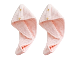 Conjunto de Toalla KOFIHETY Secado Cabello Paquete Rápido Rosa - 2pcs (Talla Única)