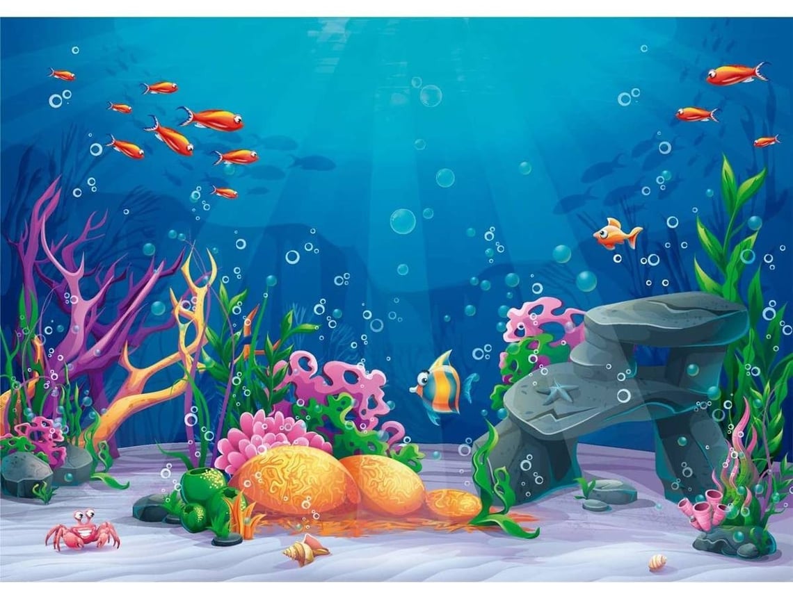 Fotomural OEDIM Infantil Fondo Marino (Multicolor - 600x300cm - Vinilo)