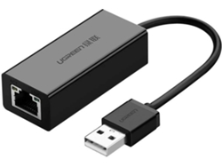 Adaptador UGREEN (USB, Ethernet - Negro)