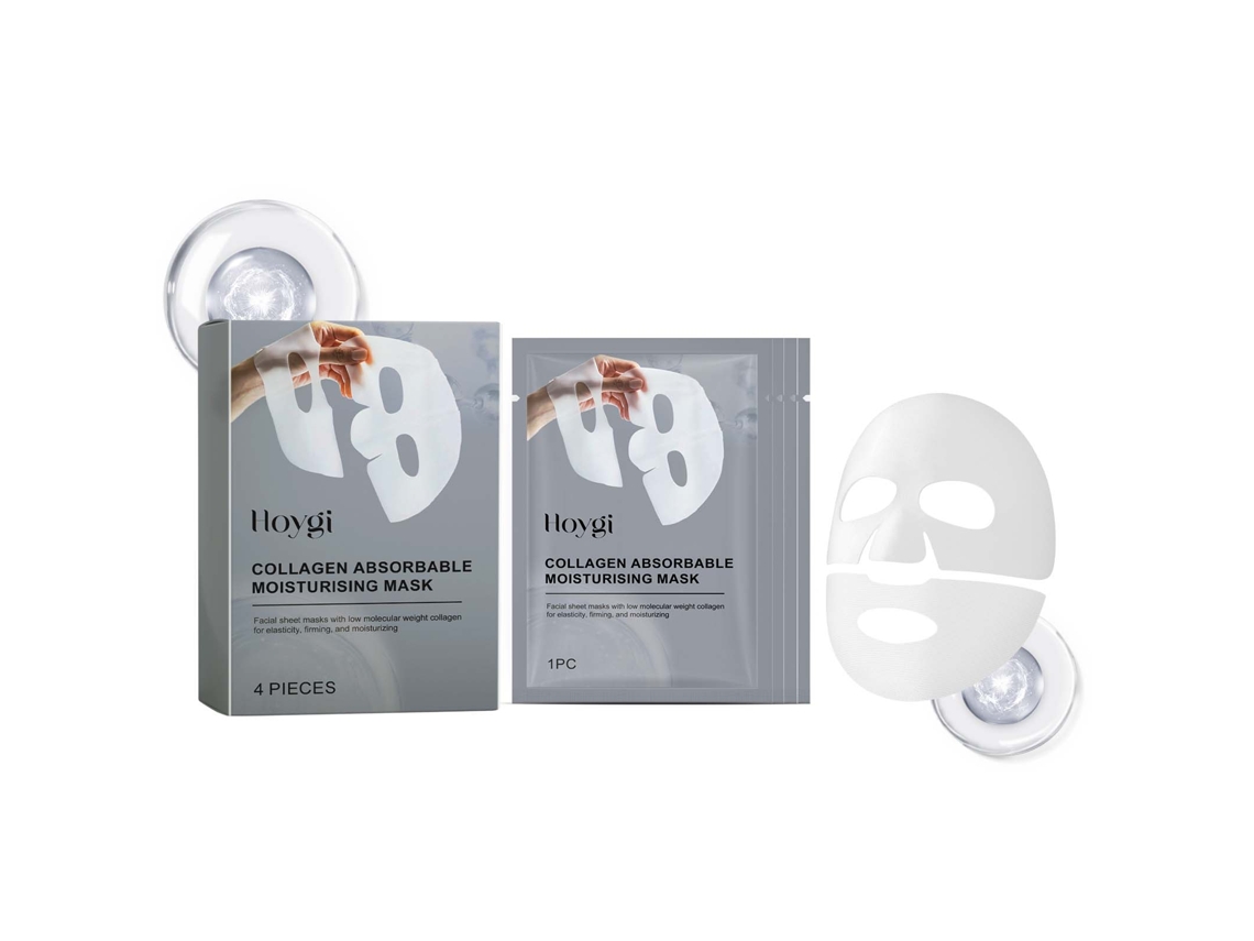 Set de mascarillas de colágeno antiarrugas de acción profunda: mascarilla facial hidratante para una piel más suave y líneas de expresión reducidas.