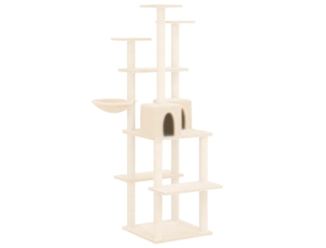 Rascador Para Gatos VIDAXL Con Postes De Sisal Color Crema 167 cm