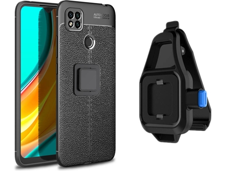Funda Redmi 9C Rugged Leather con Soporte de Cintura Negro