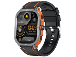 Reloj inteligente Bestvite con llamadas Bluetooth, control de voz y monitor de actividad física para ciclismo al aire libre, color naranja