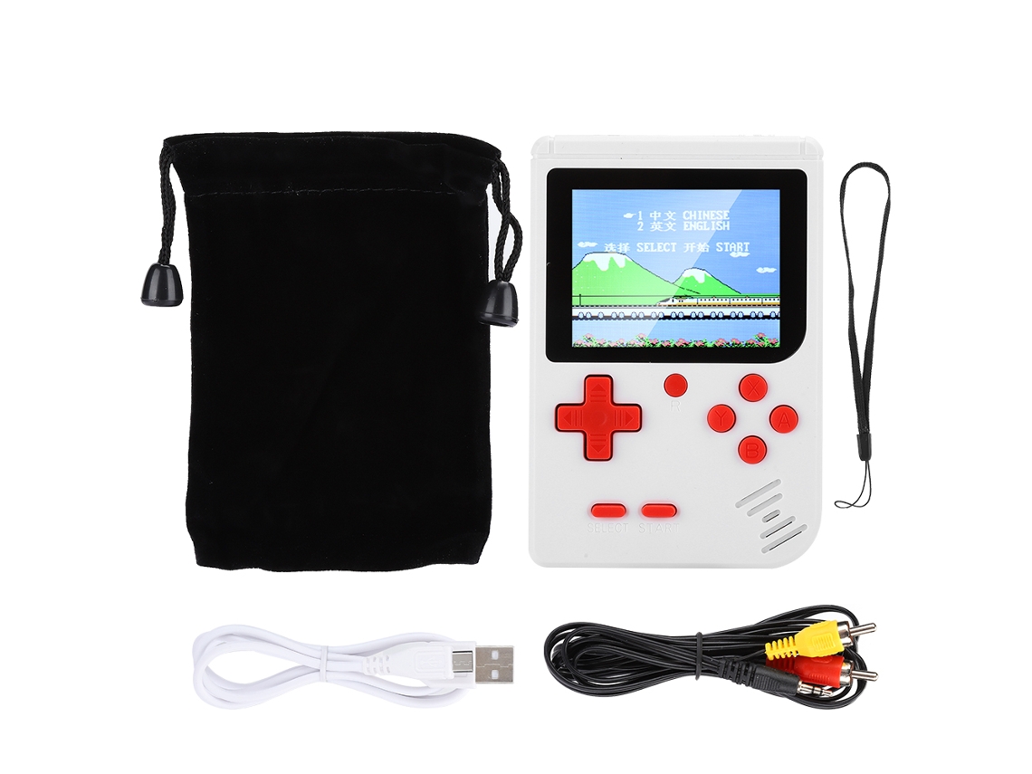 Mando De Juegos Portátil Con Pantalla Hd De 2,8 Pulgadas, 400 Juegos Clásicos, Blanco.
