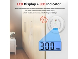 Detector De Monóxido De Carbono (paquete De 3) Con Pantalla Lcd, Funciona Con Pilas, Alarma De Co Para El Hogar, Hotel Y Oficina.
