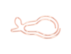 100 clips metálicos ligeros y portátiles con forma de conejo, pequeños clips de oficina.
