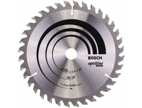 Disco de Sierra Circular BOSCH Optiline Madera 190x20/16x2.6 mm - 36