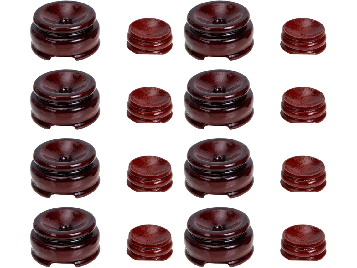 Soportes Madera Marrón Robustos Esféricos Esferas Piedras Juego 20 Unidades Decoración Hogar Dormitorio