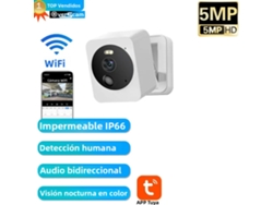 (1 Pieza Sin Tarjeta) Mini Cámara Ip Inteligente Wifi Graffiti, 5 Mp, Resistente Al Agua