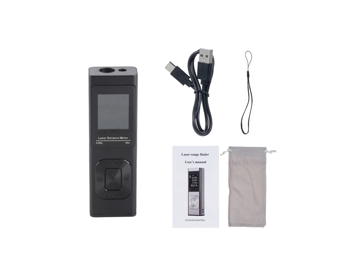 Telémetro Portátil De Alta Precisión Con Pantalla Lcd Retroiluminada Y Clasificación Ip54, Para La Medición De Áreas Y Volúmenes.