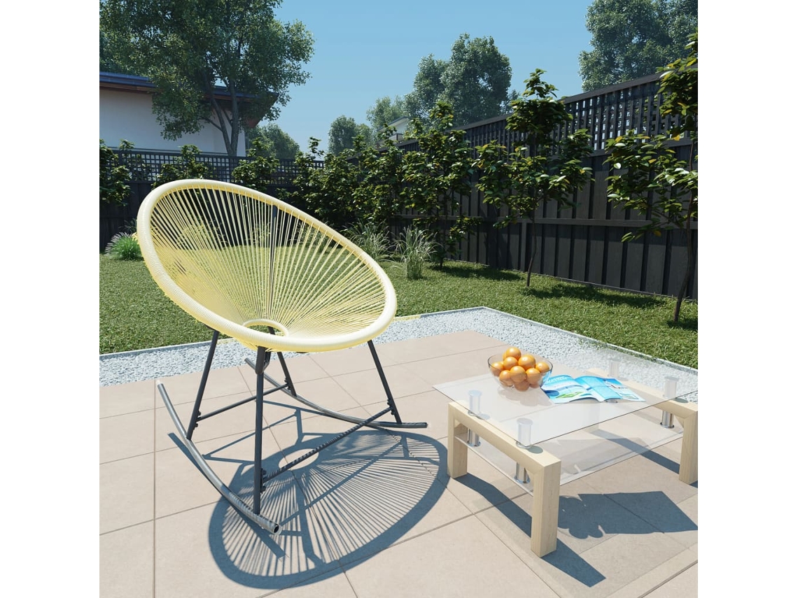 Silla de jardín Acapulco de mimbre beige Dkd Home Decor
