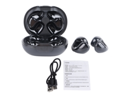 Auriculares Estéreo Hifi De Conducción Ósea Bluetooth 5.3 Con Clip Para Deportes Y Negocios, Color Negro D101