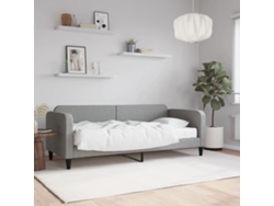 Sofá Cama Con Colchón Tela Gris Claro 80x200 Cm