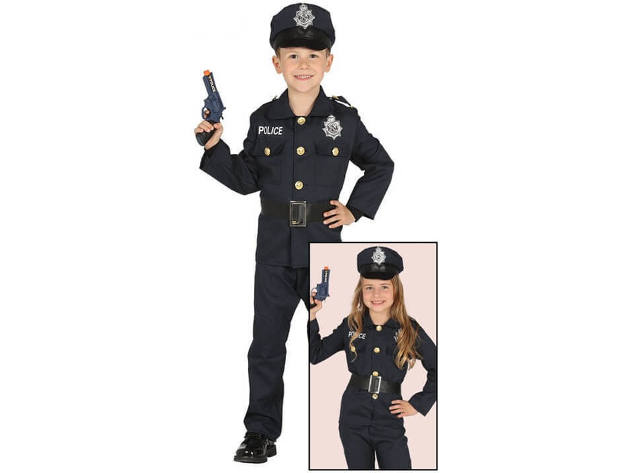 Disfraz de Niño DISFRAZZES Policía Azul (Talla: 5 a 6 años)