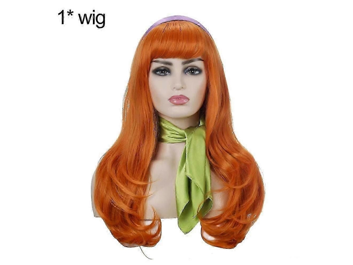 Peluca sintética naranja para cosplay de Daphne de Scooby-Doo. TAISHENGDA