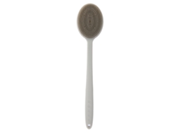 Cepillo de silicona suave con mango largo para exfoliación y masaje en el baño.
