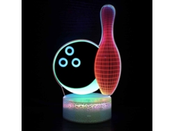 Lámpara Nocturna De Bolos, 16 Colores Cambiantes Con Control Remoto, Visión Nocturna 3d Estéreo Henten Home