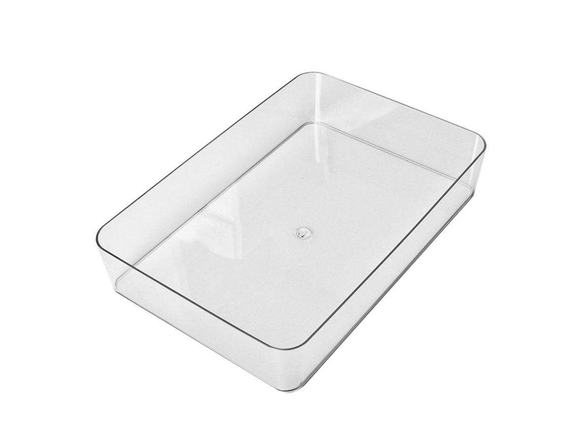 Organizador De Cajones Rectangular Transparente Para Material De Oficina Y Accesorios.