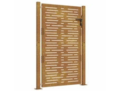 Maison Exclusive - Puerta De Jardín 100x150 Cm De Acero Corten Con Diseño Cuadrado