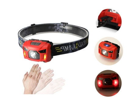 Recargable, 5W LED Sensor de Movimiento del Cuerpo Linterna Frontal Mini Linterna Recargable Linterna para Acampar al Aire Libre Lámpara para Cabez...