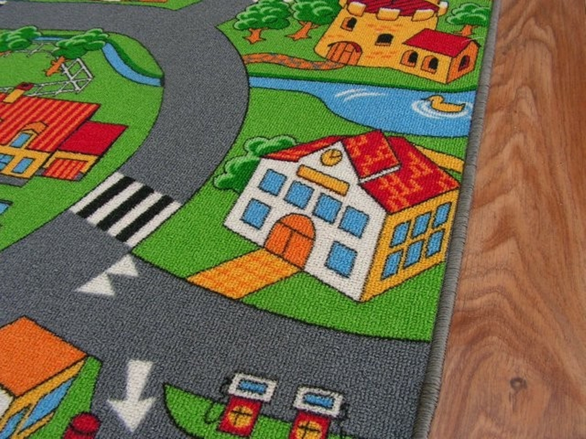 Alfombra Infantil Calles Little Village (150 x 350 cm)