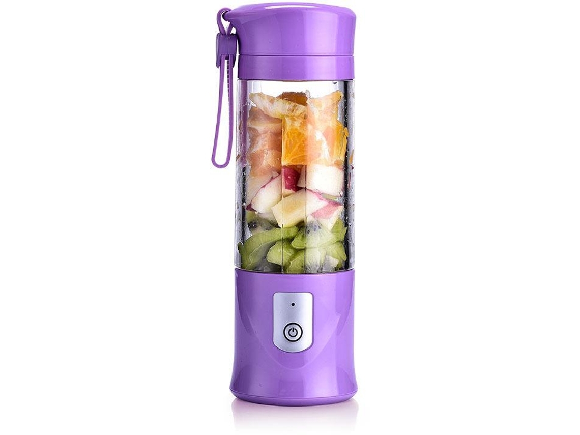 Licuadoras Portátiles De Tamaño Personal Para Smoothies Y Batidos Exprimidor De Frutas De Viaje Usb Con 6 Cuchillas Gusshious Púrpura