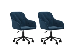 Maison Exclusive - Sillas De Comedor Giratorias 2 Uds Terciopelo Azul