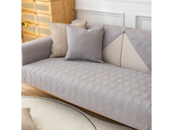 Funda de asiento de sofá antideslizante Protector de cojín de sofá -02-Gris claro-90x240cm LUUCOZK