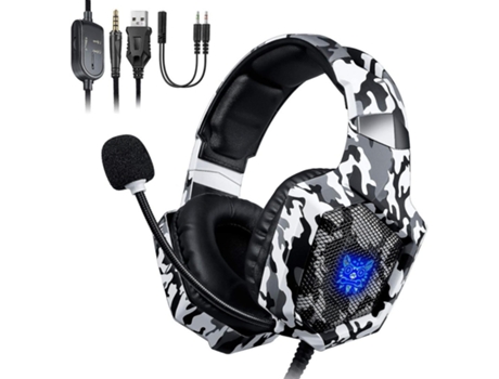 Auriculares Gaming para PS4 Xbox One con Luz Led RGB y Micrófono Cancelación de Ruido Smartphones o Portátiles Nintendo Switch BISBISOUS