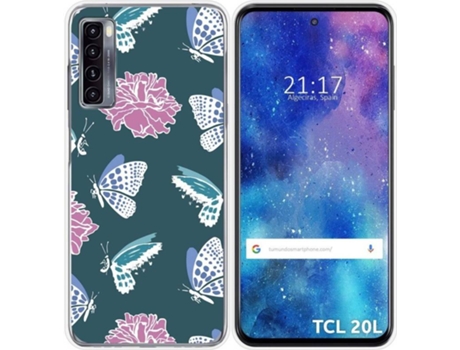 Carcasa TCL 20L TUMUNDOSMARTPHONE Dibujos Transparente Flores 10 Multicolor