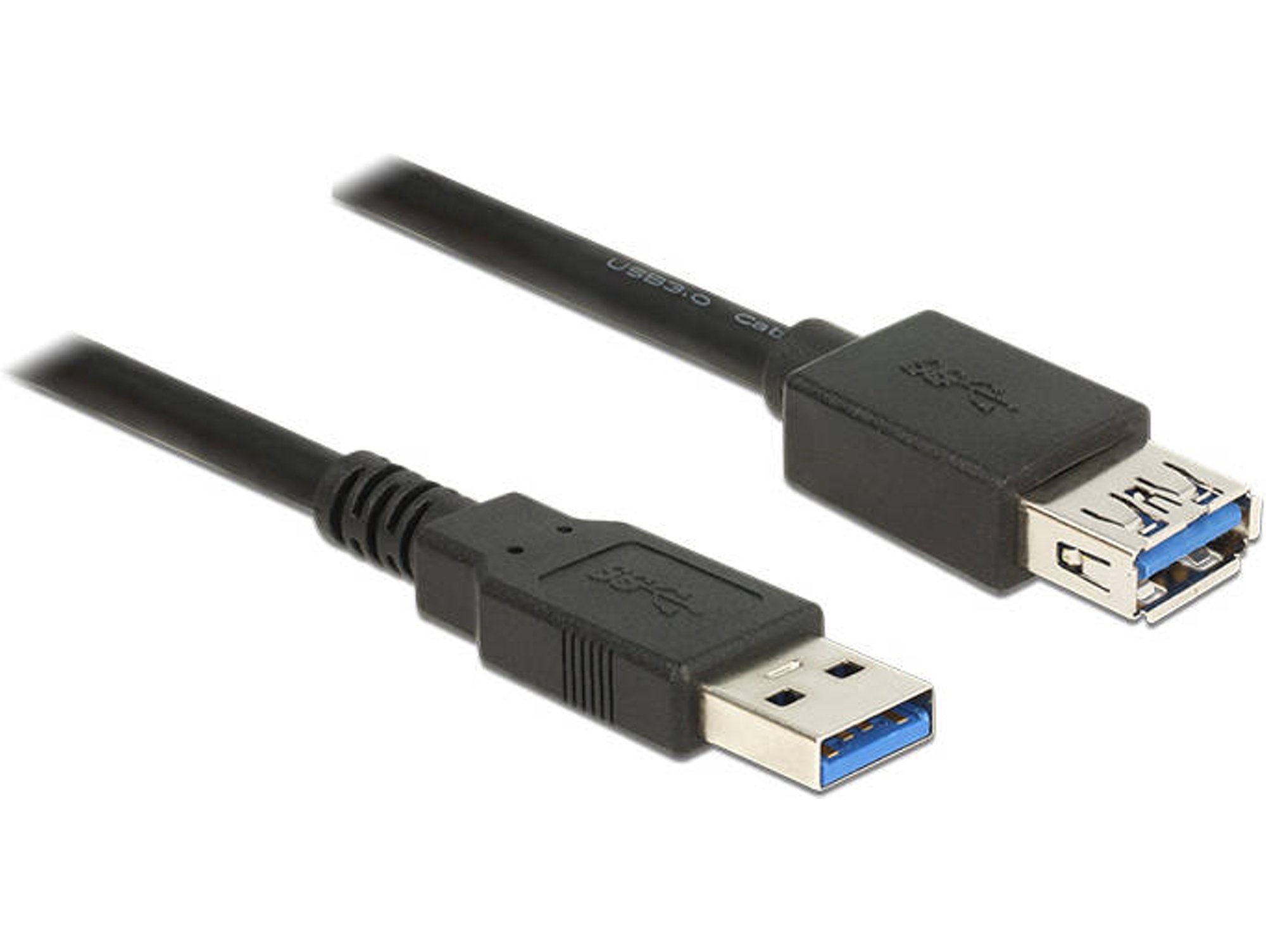 Cable USB DELOCK USB A/USB A 1 m Macho/Hembra Negro