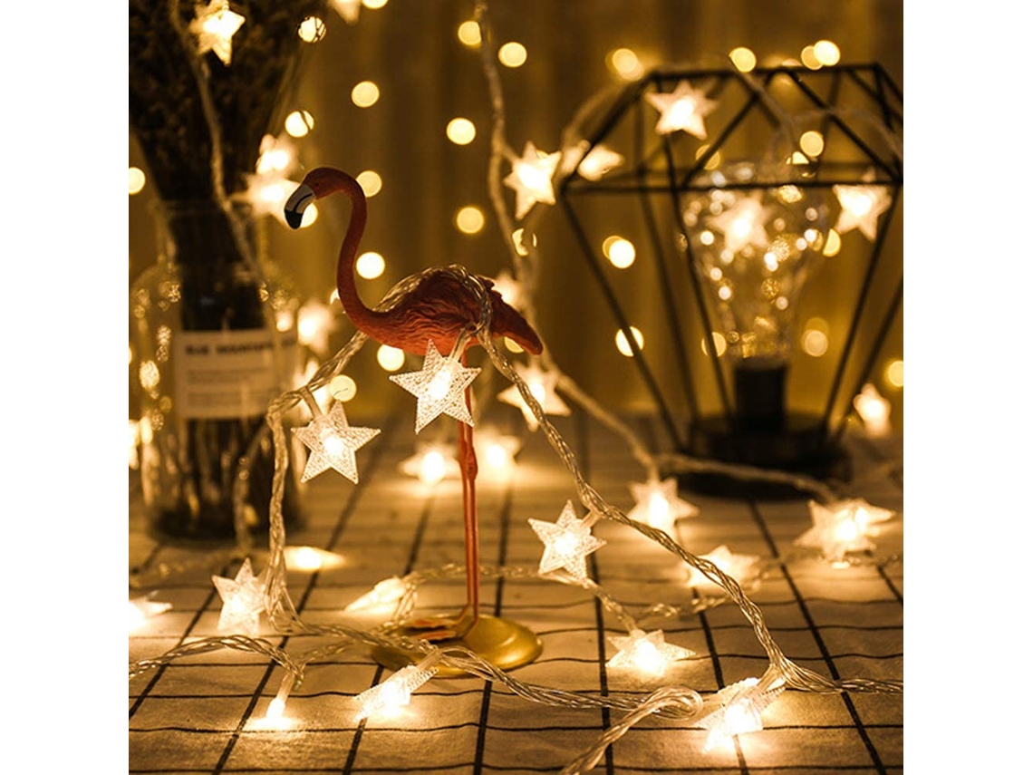 Guirnalda de Luces LED con Estrellas, Batería, 6M 40 LEDs, Cálida, Ideal para Fiestas NEVEANCE