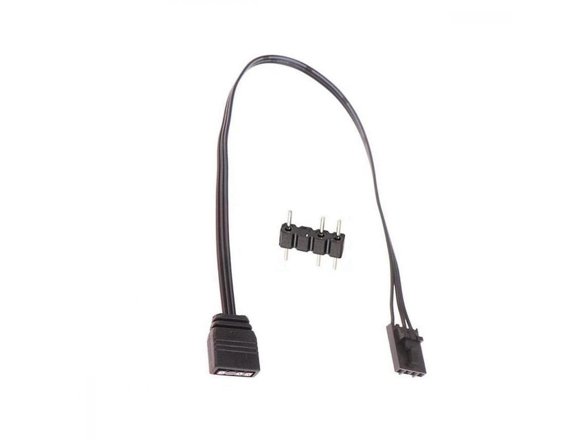 2026-adaptador De Cable Rgb De 4 Pines A Argb Estándar 3 Pines 5v, 25cm, Controlador De Iluminación Negro