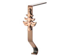 Soporte metálico para medias navideñas, accesorio brillante para chimenea TRUYUETY
