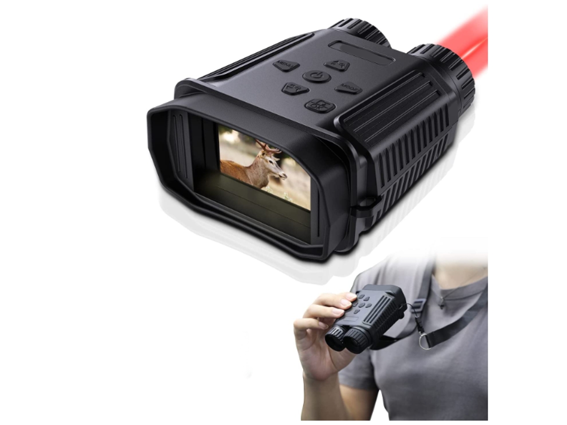 Gafas de visión nocturna, mini binoculares de visión nocturna con zoom digital de 8x, binoculares infrarrojos para 100 grados de oscuridad, negros Bestvite
